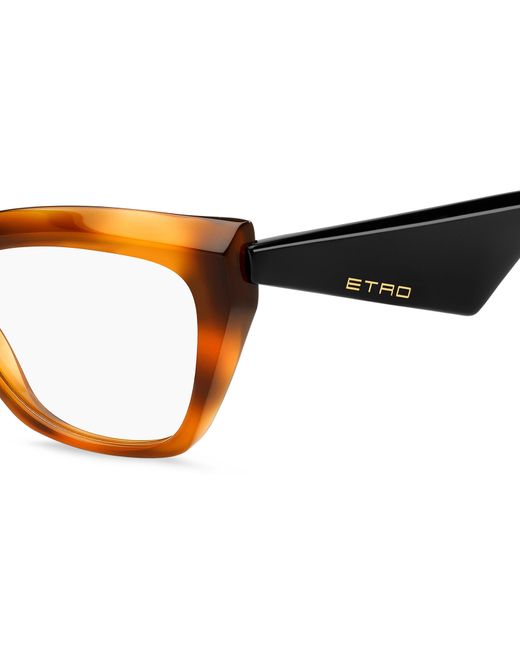 Etro Black 0098 Epz Optical Frames Acetate Squared Normal