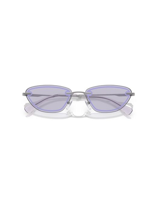 Emporio Armani Black Ea2158 30451A Sunglasses Metal Lilac Cat Eye Normal