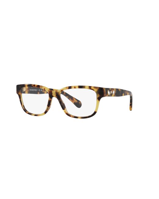 Swarovski Black Sk2007 1009 Optical Frames Acetate Transparent Pillow Normal