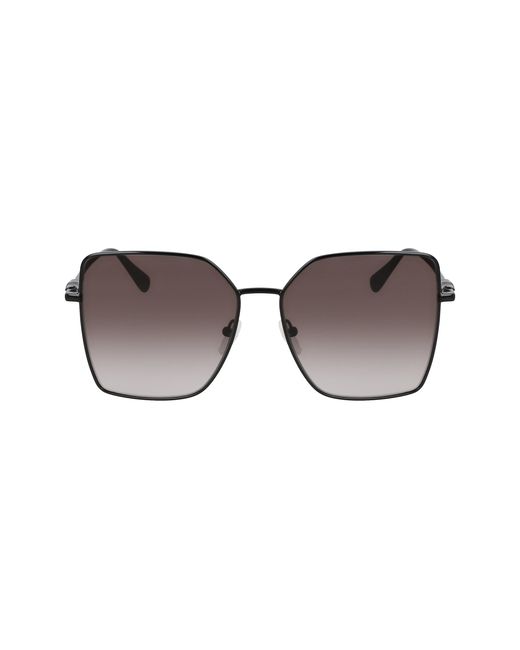 Longchamp Black Lo173S 001 Sunglasses Metal Butterfly Normal Normal