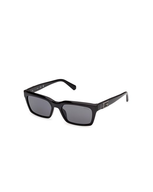 Guess Black Gu00300 01A Sunglasses Injected Smoke Squared Normal for men