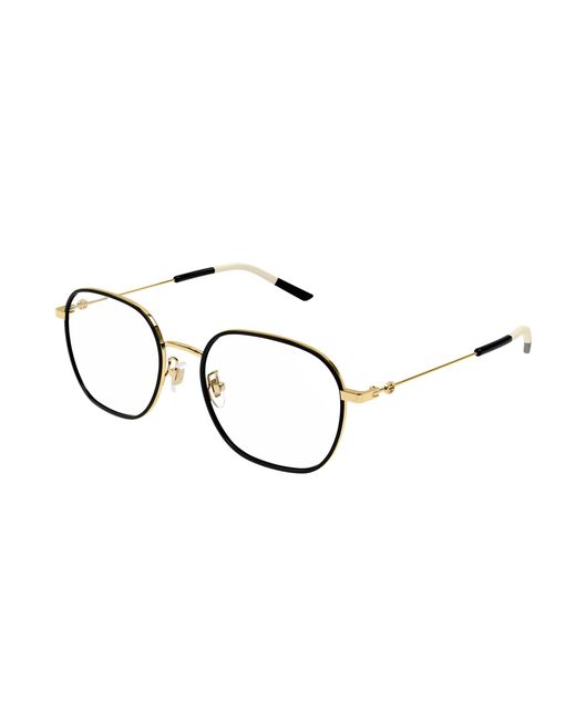 Gucci Black Gg1198Oa 003 Optical Frames Metal Squared