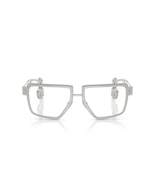 Prada Black Pr D56S 1Bc10W Sunglasses Metal Transparent Squared Normal