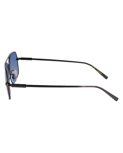 Ferragamo Black Sf313S 016 Sunglasses Metal Squared Normal Normal for men