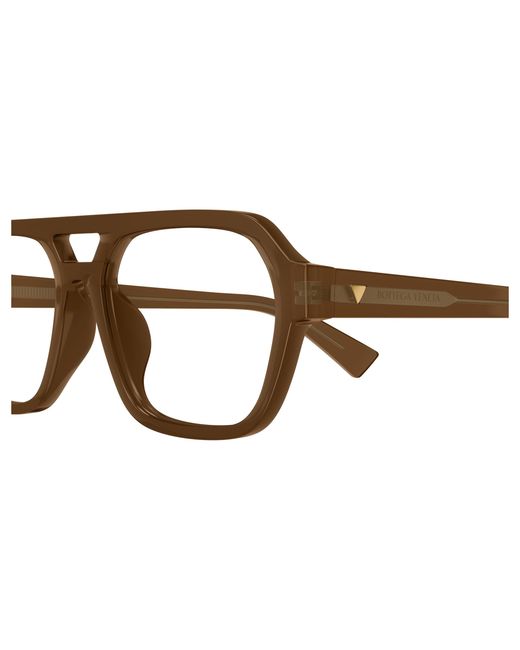 Bottega Veneta Black Bv1336Oa 004 Optical Frames Acetate Transparent Pilot for men