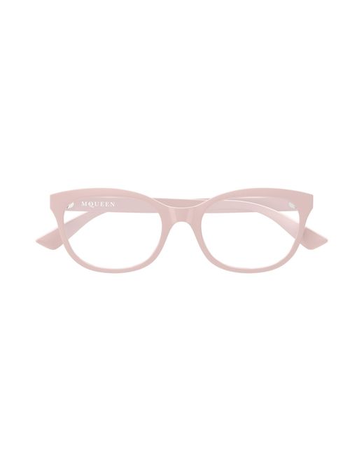McQueen Black Am0569O 003 Optical Frames Acetate Transparent Cat Eye