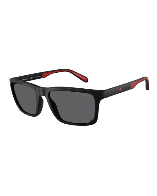 Emporio Armani Black Ea4219 5001T3 Sunglasses Injected Squared Polarized for men