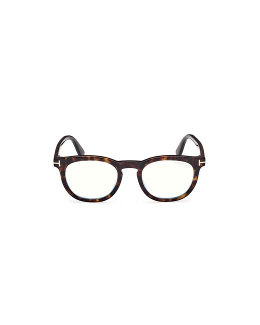 Tom Ford Black Ft5993-B 052 Optical Frames Acetate Round Normal for men