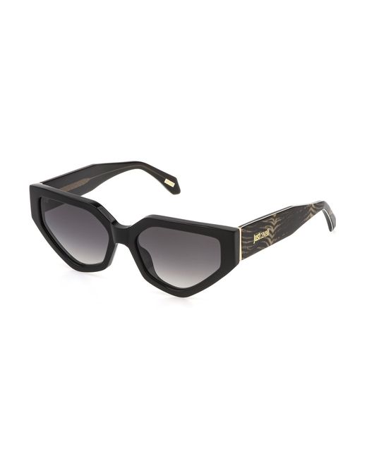 Just Cavalli Black Sjc196V 700Y Sunglasses Acetate Smoke Geometric Normal Nuanced