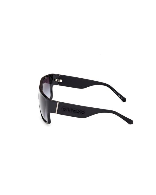 Guess Black Gu00165 01B Sunglasses Injected Smoke Squared Normal for men