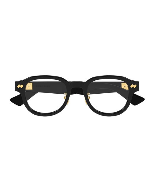 Bottega Veneta Black Bv1355Oj 008 Optical Frames Acetate Transparent Round