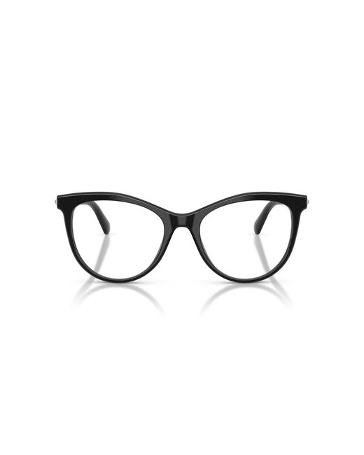 Swarovski Black Sk2064 1038 Optical Frames Acetate Transparent Round Normal