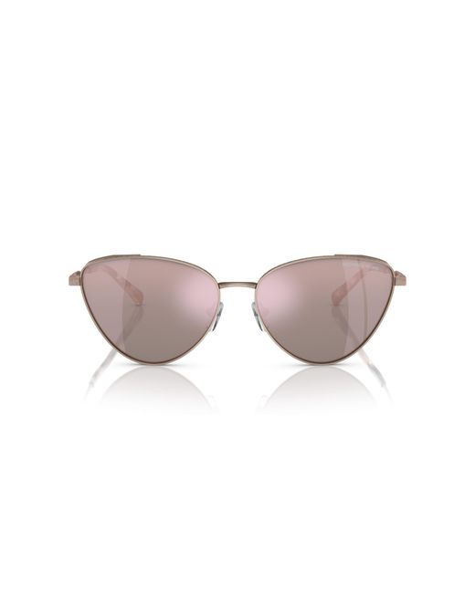 Michael Kors Black Mk1140 Cortez 11084Z Sunglasses Metal Cat Eye Normal Mirror