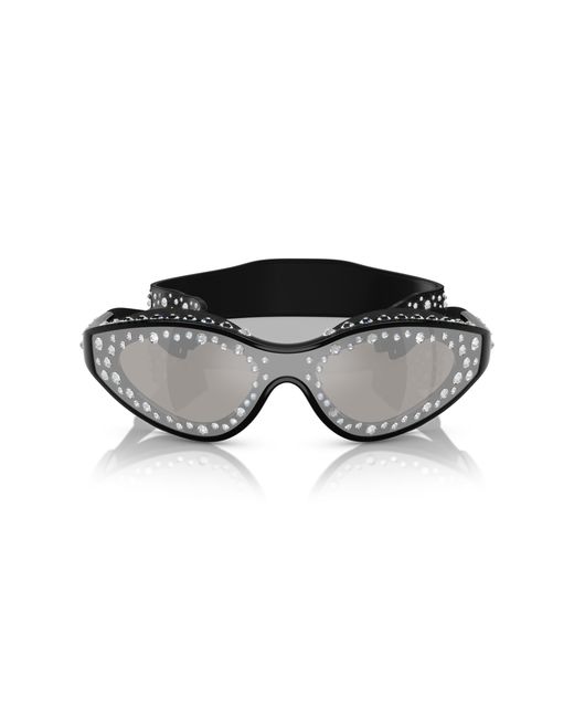 Swarovski Black Sk6024 10016G Sunglasses Injected Geometric Mirrored Mirror