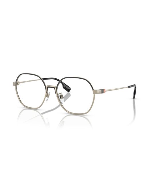 Burberry Black Be1379D Winston 1109 Optical Frames Metal Transparent Geometric Normal for men