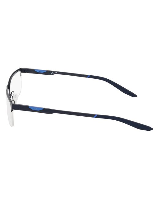 Nike Black 8144 411 Optical Frames Metal Squared Normal for men