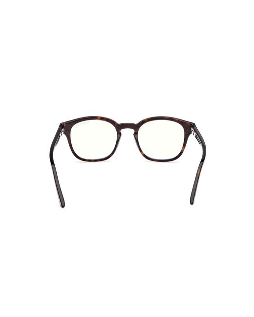 Tom Ford Black Ft5532-B 52N Optical Frames Acetate Round Normal for men