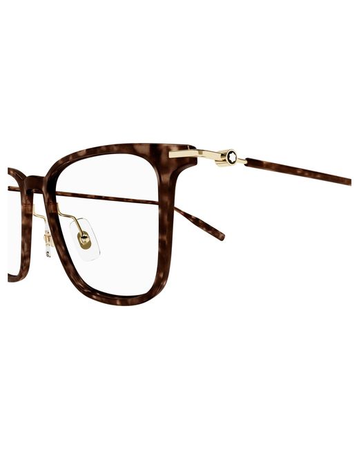 Montblanc Black Mb0354O 002 Optical Frames Injected Transparent Squared for men