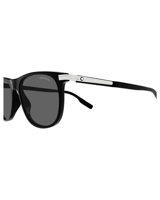 Montblanc Black Mb0216S 001 Sunglasses Acetate Squared Normal for men