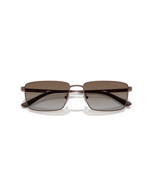 Emporio Armani Black Ea2169 300689 Sunglasses Metal Squared Normal Shaded for men