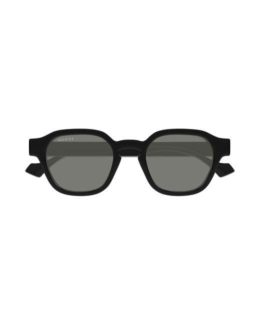 Gucci Black Gg1730S 001 Sunglasses Injected Round for men