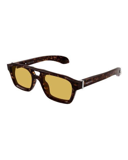 McQueen Black Am0505S 002 Sunglasses Acetate Pilot for men