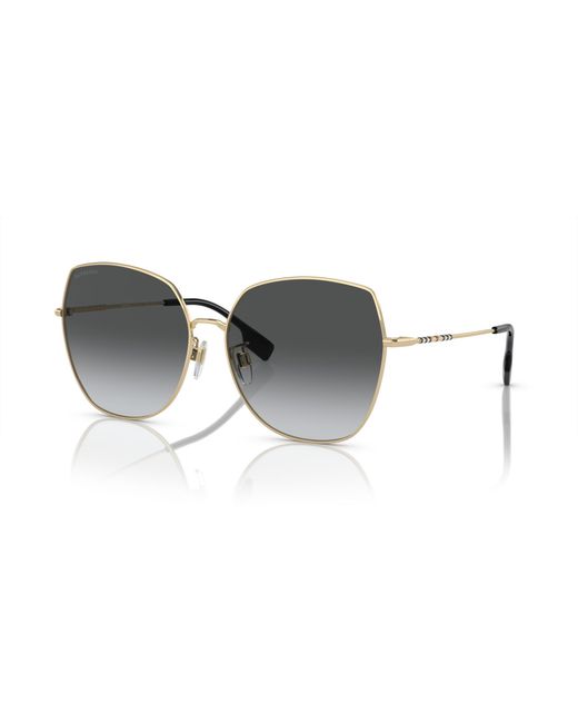 Burberry Black Be3136D 1109T3 Sunglasses Steel Squared Polarized