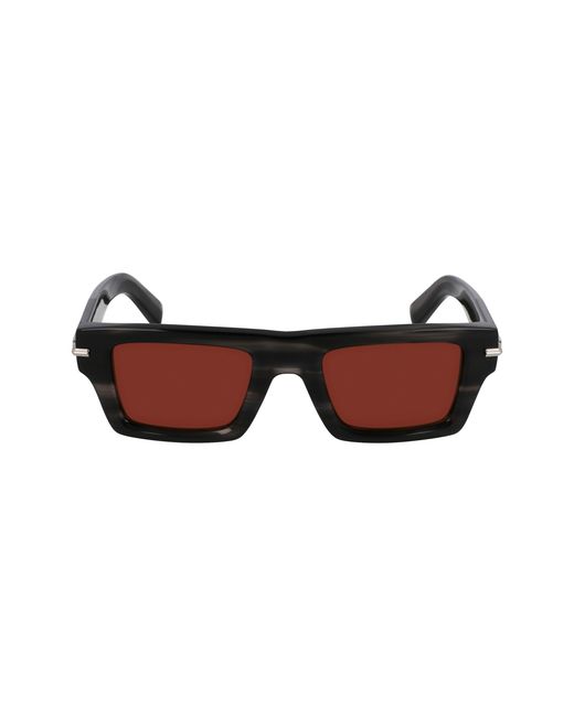 Ferragamo Black Sf2034S 014 Sunglasses Acetate Squared Normal for men