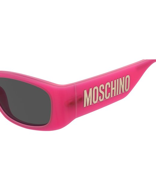 Moschino Black Mos145/S Mu1/Ir Sunglasses Injected Squared Normal