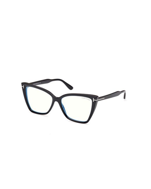 Tom Ford Black Ft5844-B 001 Optical Frames Injected Cat Eye Normal