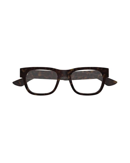McQueen Black Am0531O 002 Optical Frames Acetate Transparent Squared for men