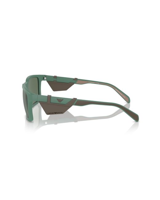 Emporio Armani Green Ea4219 610276 Sunglasses Injected Squared Normal for men