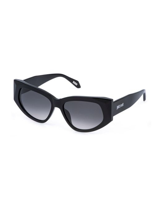Just Cavalli Black Sjc169 700 Sunglasses Acetate Smoke Cat Eye Normal Nuanced