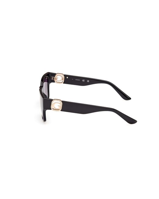 Guess Black Gu00105 01B Sunglasses Injected Squared Normal Shaded