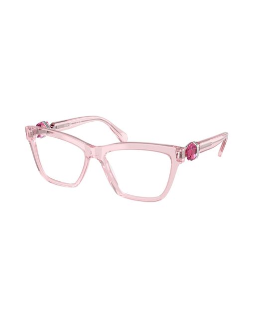 Swarovski Black Sk2021 3001 Optical Frames Acetate Transparent Squared Normal