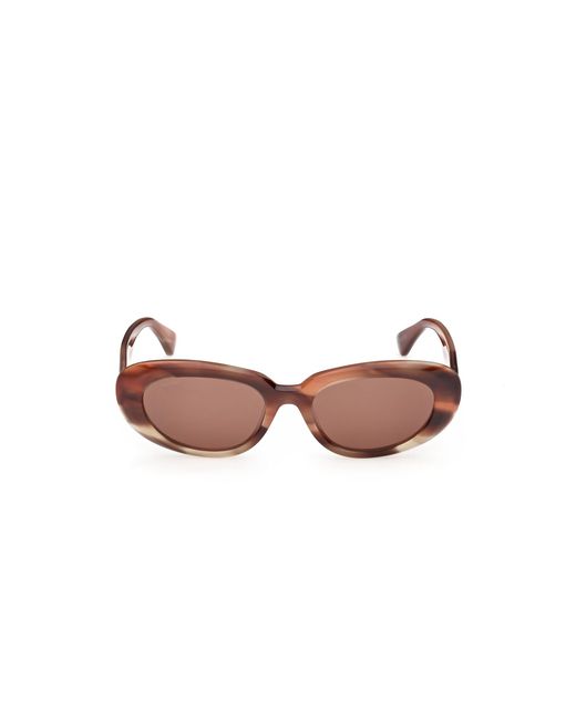 Max Mara Black Mm0196 68E Sunglasses Acetate Round Normal