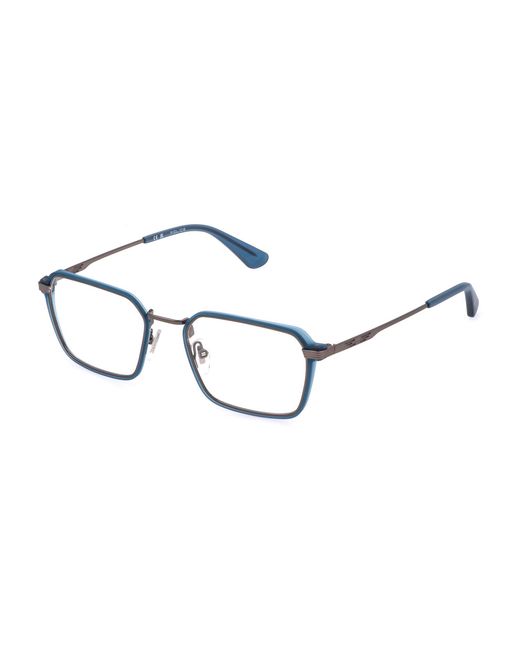 Police Black Vplq71 Code 8 613 Optical Frames Metal Geometric for men
