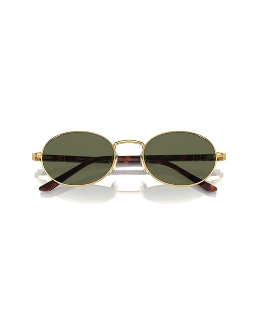 Persol Green Po1018S Ida 515/58 Sunglasses Metal Round Polarized