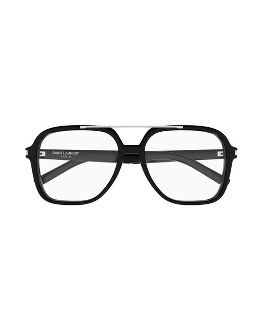 Saint Laurent Black Sl 545 Opt 002 Optical Frames Acetate Transparent Squared