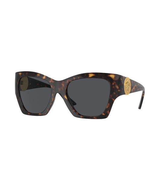 Versace Black Ve4452 108/87 Sunglasses Injected Geometric Normal