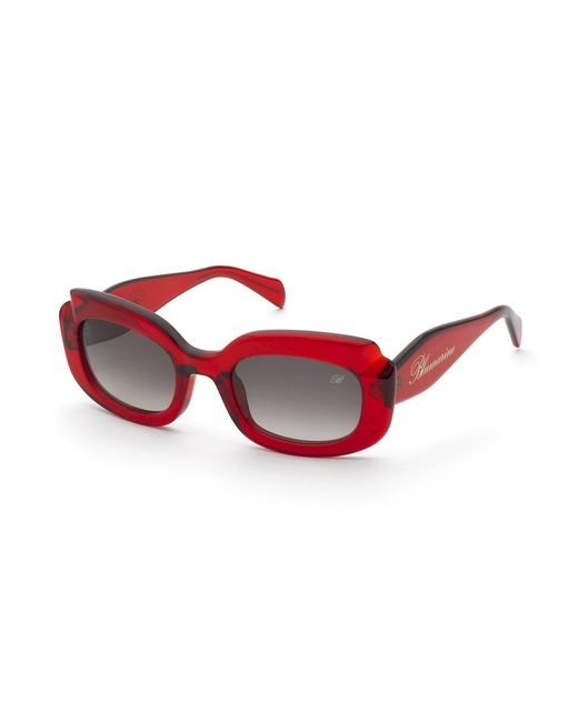 Blumarine Black Sbm890 929 Sunglasses Acetate Squared Normal Shaded