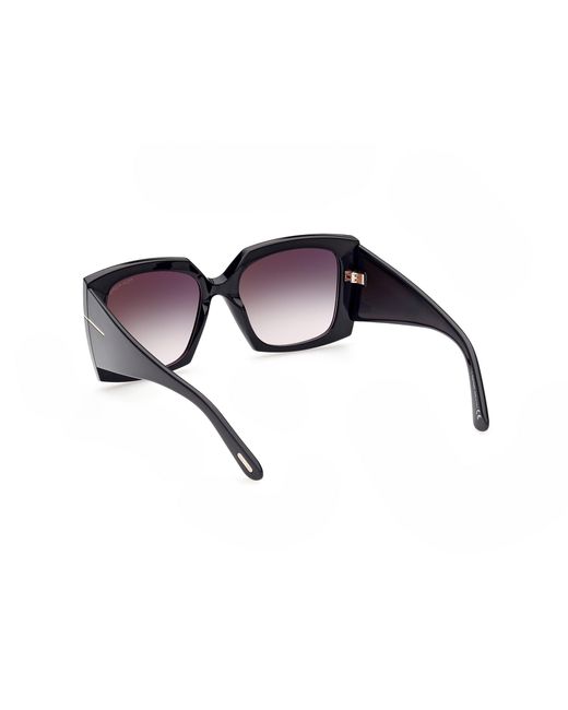 Tom Ford Black Ft0921 Jacquetta 01B Sunglasses Injected Squared Normal Shaded