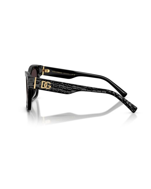 Dolce & Gabbana Black Dg4512 32888G Sunglasses Acetate Squared Normal Shaded
