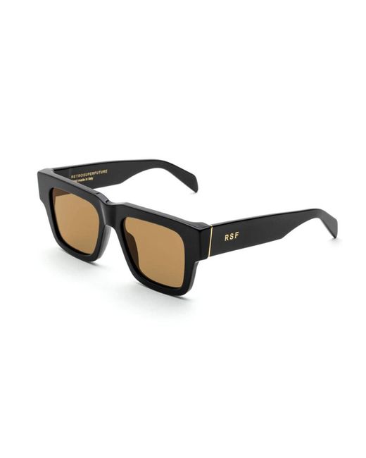 Retrosuperfuture Black B5Y Mega Refined Sunglasses Acetate Squared