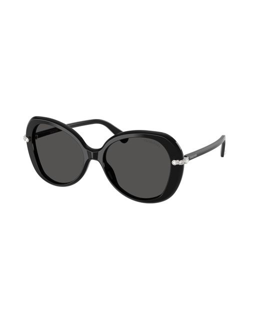 Swarovski Black Sk6059 103887 Sunglasses Acetate Butterfly Normal