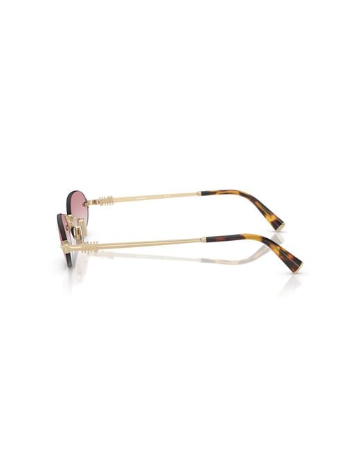 Miu Miu Black Mu A54S Zvn70O Sunglasses Metal Round Normal Shaded