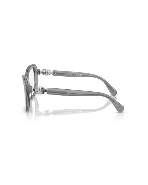 Swarovski Black Sk2035 1062 Optical Frames Acetate Transparent Geometric Normal