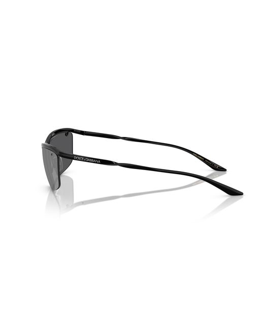Dolce & Gabbana Black Dg2307 01/6G Sunglasses Metal Squared Mirrored