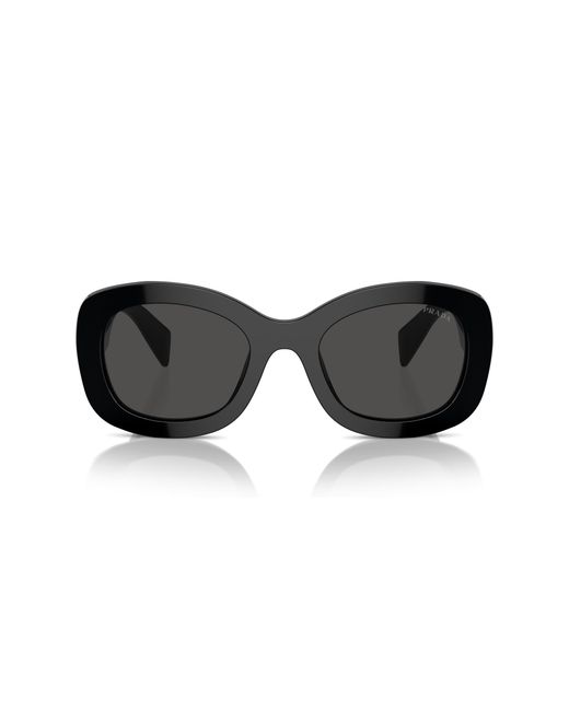 Prada Black Pr A13S 1Ab5S0 Sunglasses Acetate Round Normal