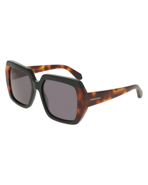 Ferragamo Black Sf2081S 006 Sunglasses Acetate Squared Normal